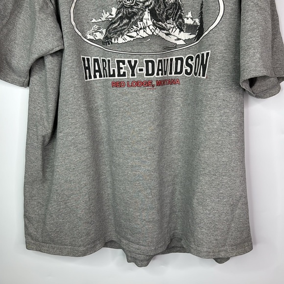 Vintage Harley Davidson Beartooth Pass Gray Short Sleeve Henley Shirt 3XL 1999 - Picture 3 of 14